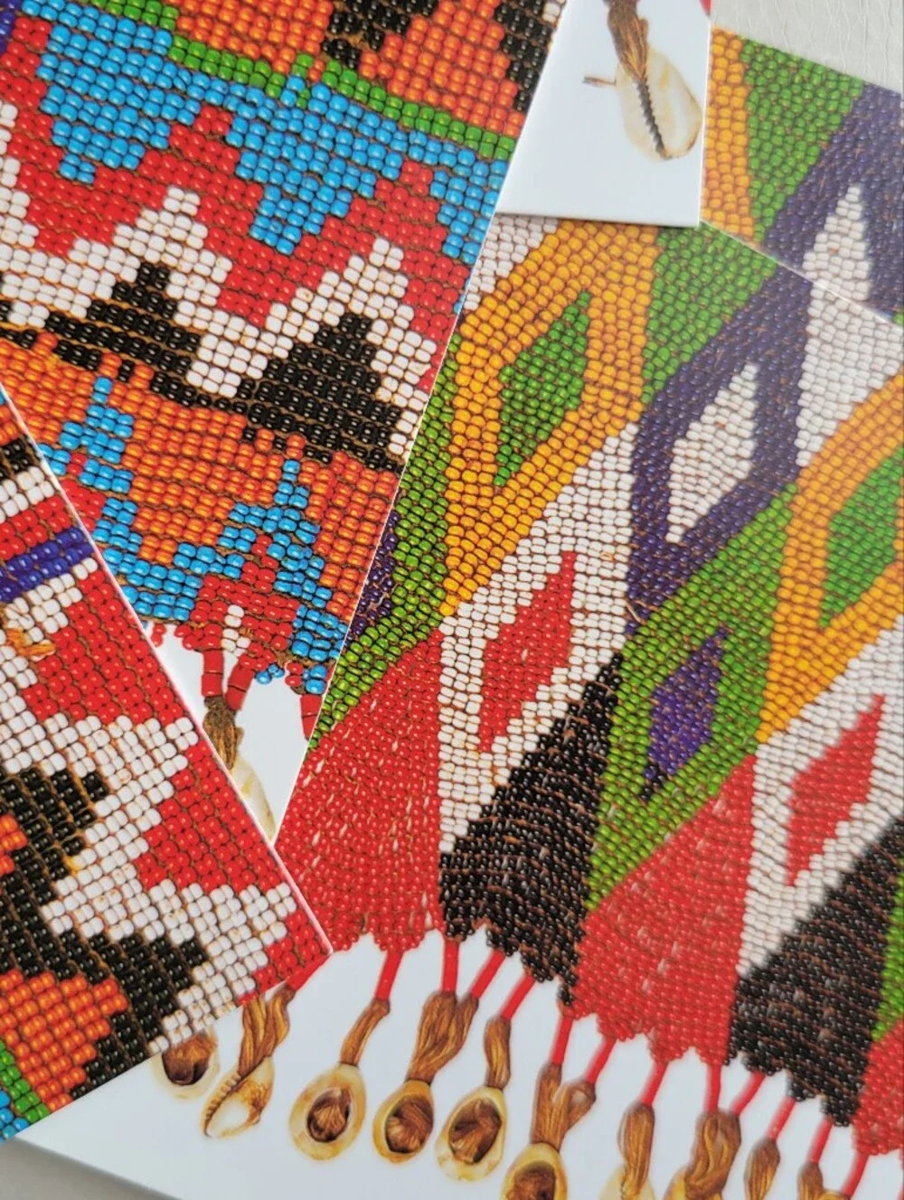 African Beadwork Notecards (10) Imagery of Kirdi artisan colorful beaded aprons